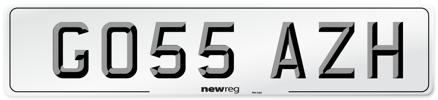GO55 AZH Number Plate from New Reg